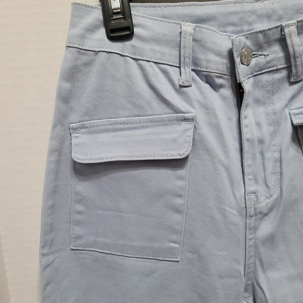 NWT Dokotoo Iceland Blue Wide Leg Women's Pants 27"Waist Size 4 - Picture 3 of 16